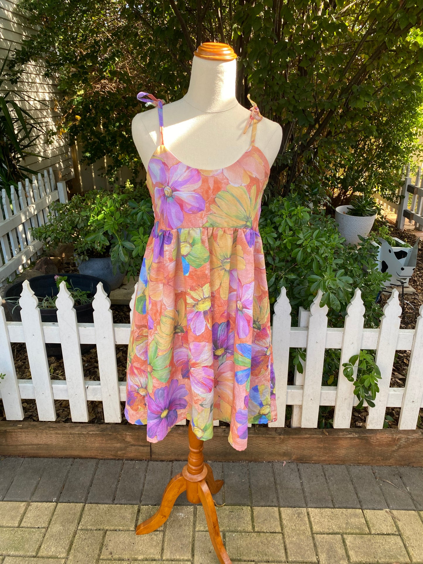 Katie Dress - Floral Linen (Short)