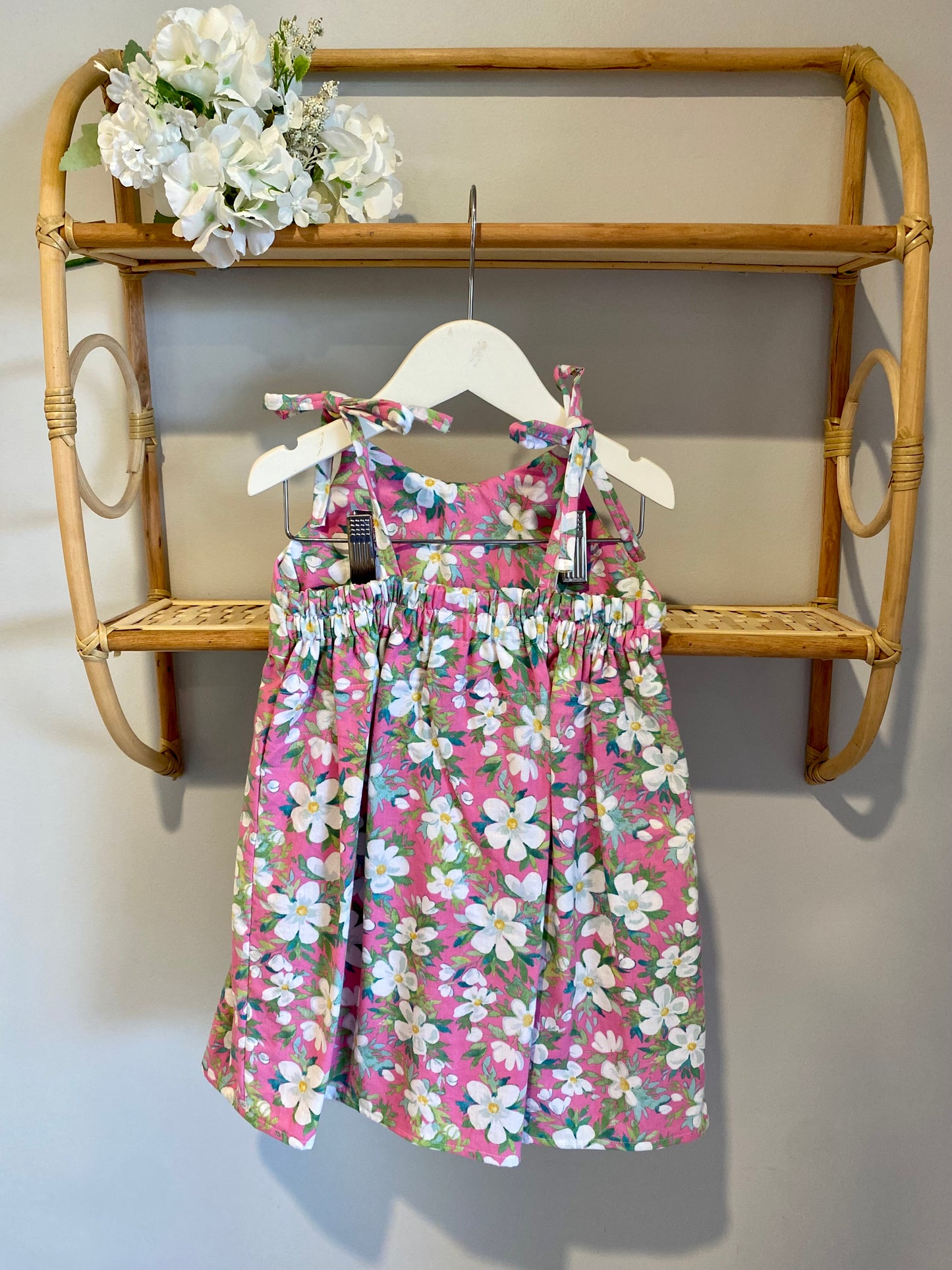 Little Girls Brodie Dress Pink Floral - Size 2