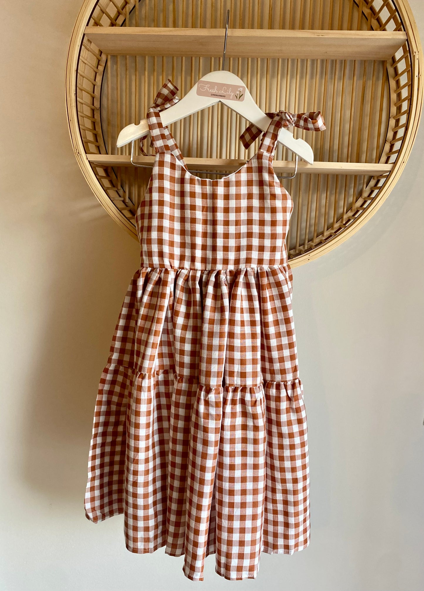 Dress - Candy Size 3 - Brown Gingham