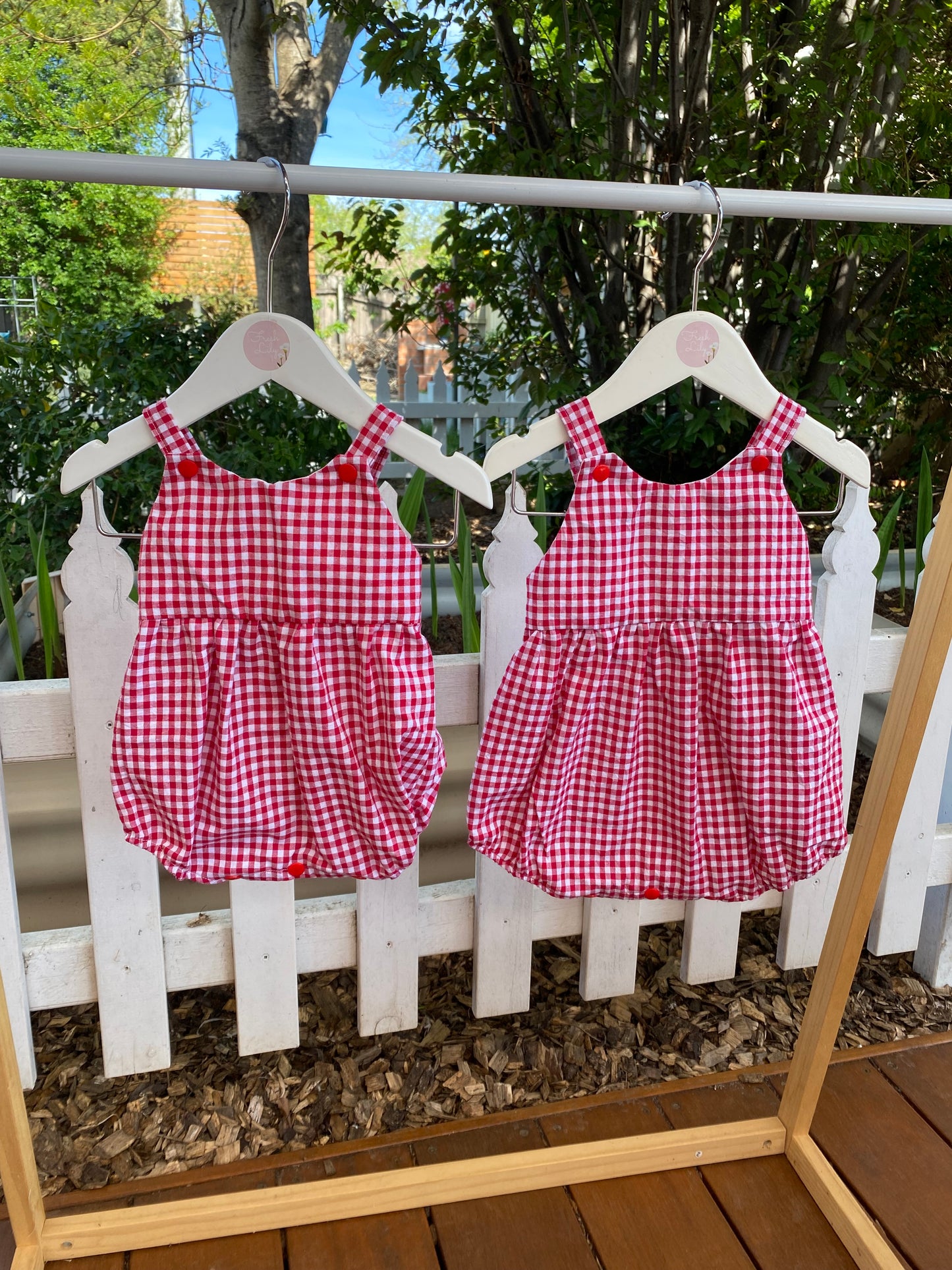 Christmas - Rosie Romper Red Gingham