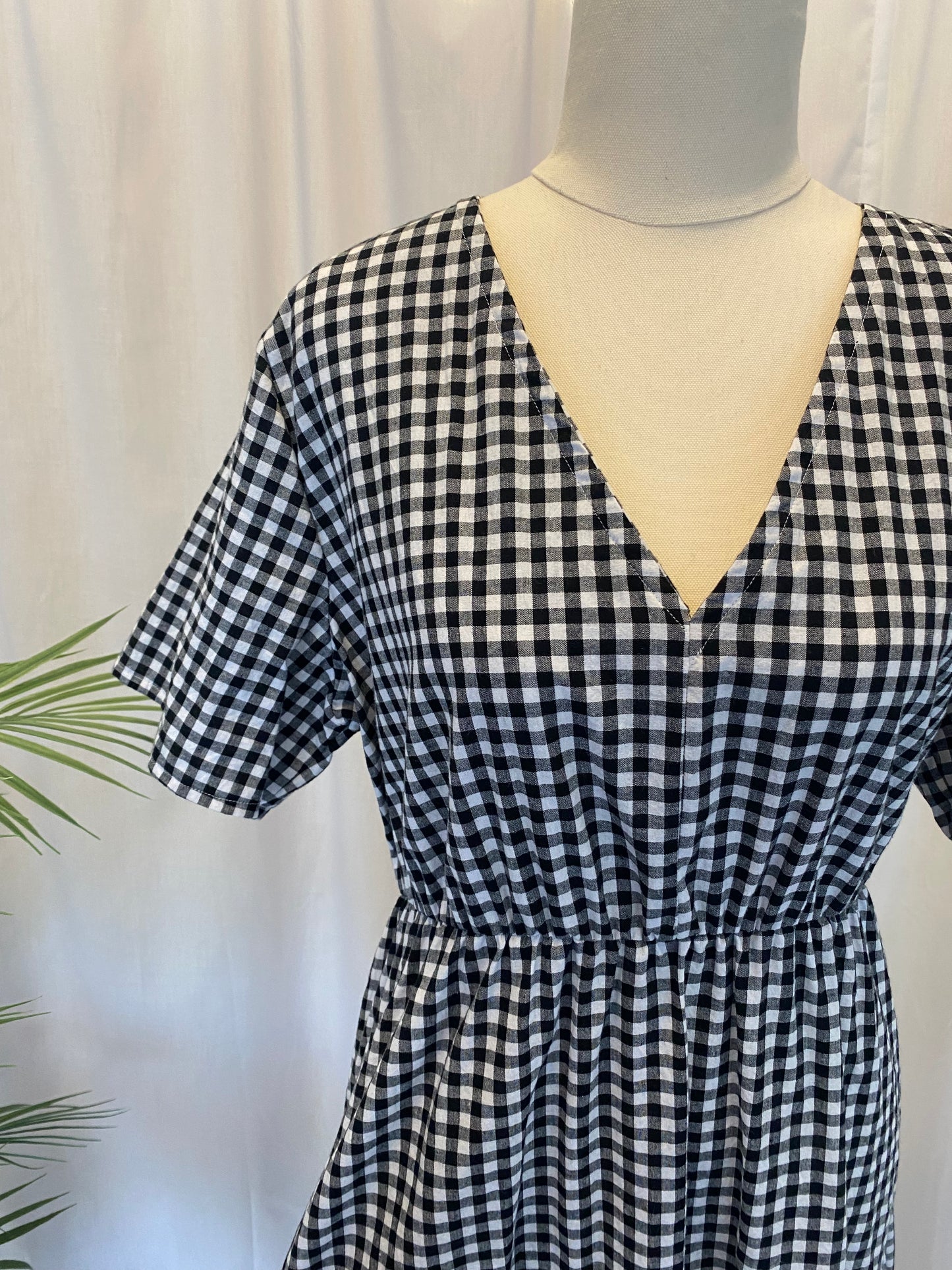 Kathryn Dress - Black & white gingham